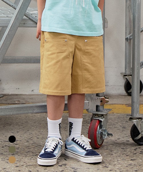 [볼컴키즈] 패치포인트 코튼 하프 팬츠 D5M019_블랙 120